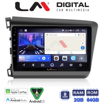 LM Digital - LM ZW8630 GPS Οθόνη OEM Multimedia Αυτοκινήτου για Honda Civic 2012 2016 (CarPlay/AndroidAuto/BT/GPS/WIFI)