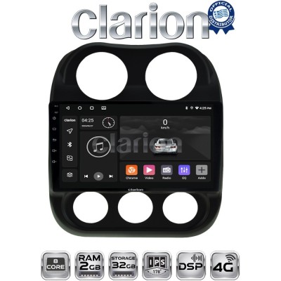 CLARION GL71252 Οθόνη OEM Multimedia Αυτοκινήτου για JEEP COMPASS 20112016 (CarPlay/AndroidAuto/BT/GPS/WIFI/GPRS)
