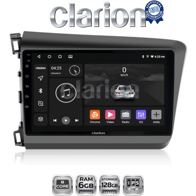 CLARION GL53630 Οθόνη OEM Multimedia Αυτοκινήτου για Honda Civic 2012 2016 (CarPlay/AndroidAuto/BT/GPS/WIFI/GPRS)
