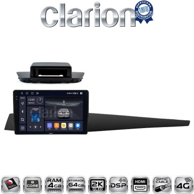 CLARION GL74348 Οθόνη OEM Multimedia Αυτοκινήτου για Renault Laguna 3 2008 2015 (CarPlay/AndroidAuto/BT/GPS/WIFI/GPRS)