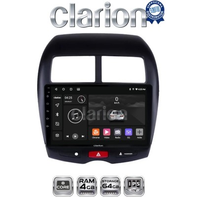 CLARION GL52026 Οθόνη OEM Multimedia Αυτοκινήτου για MITSUBISHI ASX 2008 (CarPlay/AndroidAuto/BT/GPS/WIFI/GPRS)