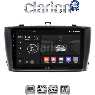 CLARION GL52027B Οθόνη OEM Multimedia Αυτοκινήτου για TOYOTA AVENSIS T27 2009 2016 (CarPlay/AndroidAuto/BT/GPS/WIFI/GPRS)