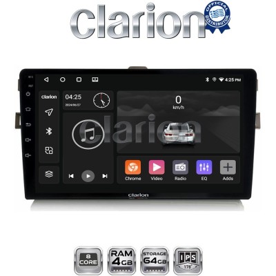 CLARION GL52028B Οθόνη OEM Multimedia Αυτοκινήτου για Toyota Auris 2007 2012 (CarPlay/AndroidAuto/BT/GPS/WIFI/GPRS)