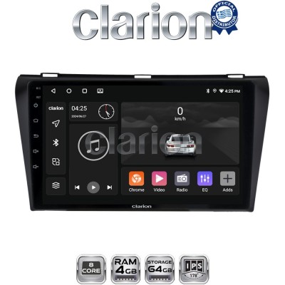 CLARION GL52034 Οθόνη OEM Multimedia Αυτοκινήτου για MAZDA 3 20092014 (CarPlay/AndroidAuto/BT/GPS/WIFI/GPRS)