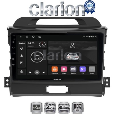 CLARION GL52074 Οθόνη OEM Multimedia Αυτοκινήτου για KIA SPORTAGE 20102015 (CarPlay/AndroidAuto/BT/GPS/WIFI/GPRS)