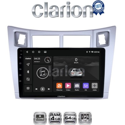 CLARION GL52084S Οθόνη OEM Multimedia Αυτοκινήτου για Τoyota Yaris 2006 2011 (CarPlay/AndroidAuto/BT/GPS/WIFI/GPRS)