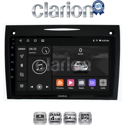 CLARION GL52096 Οθόνη OEM Multimedia Αυτοκινήτου για Mercedes SLK (W171) (CarPlay/AndroidAuto/BT/GPS/WIFI/GPRS)