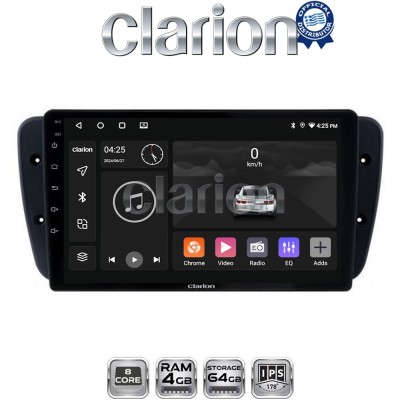 CLARION GL52246 Οθόνη OEM Multimedia Αυτοκινήτου για Seat Ibiza 2008 2015 (CarPlay/AndroidAuto/BT/GPS/WIFI/GPRS)