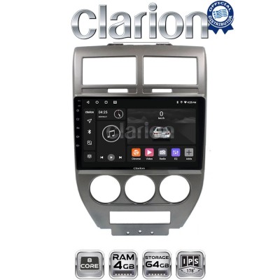 CLARION GL52251 Οθόνη OEM Multimedia Αυτοκινήτου για JEEP COMPASS 20072011 (CarPlay/AndroidAuto/BT/GPS/WIFI/GPRS)
