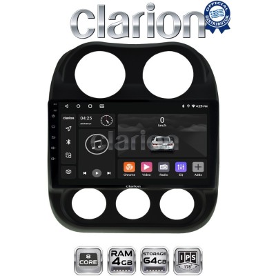 CLARION GL52252 Οθόνη OEM Multimedia Αυτοκινήτου για JEEP COMPASS 20112016 (CarPlay/AndroidAuto/BT/GPS/WIFI/GPRS)