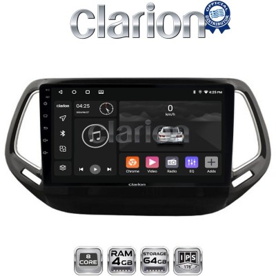 CLARION GL52253 Οθόνη OEM Multimedia Αυτοκινήτου για JEEP COMPASS 2017 (CarPlay/AndroidAuto/BT/GPS/WIFI/GPRS)