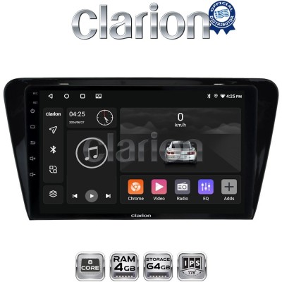CLARION GL52279 Οθόνη OEM Multimedia Αυτοκινήτου για SKODA OCTAVIA 7 2013 2020 (CarPlay/AndroidAuto/BT/GPS/WIFI/GPRS)