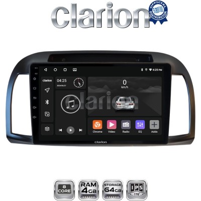 CLARION GL52300B Οθόνη OEM Multimedia Αυτοκινήτου για Nissan Micra 2002 2007 (CarPlay/AndroidAuto/BT/GPS/WIFI/GPRS)