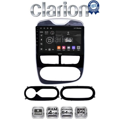 CLARION GL52320 Οθόνη OEM Multimedia Αυτοκινήτου για RENAULT CLIO 2012 2015 (CarPlay/AndroidAuto/BT/GPS/WIFI/GPRS)