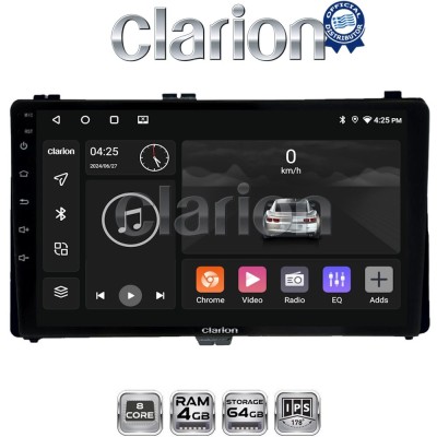 CLARION GL52418 Οθόνη OEM Multimedia Αυτοκινήτου για Toyota Auris '15 & Corolla '17-'19 (CarPlay/AndroidAuto/BT/GPS/WIFI/GPRS)