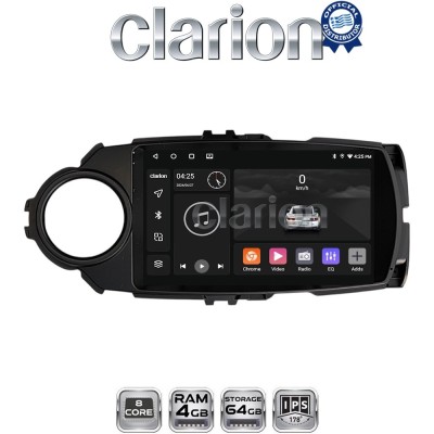 CLARION GL52454B Οθόνη OEM Multimedia Αυτοκινήτου για Toyota Yaris 2015 2019 (CarPlay/AndroidAuto/BT/GPS/WIFI/GPRS)