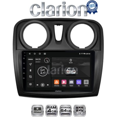 CLARION GL52457 Οθόνη OEM Multimedia Αυτοκινήτου για Dacia Santero 2012 2019 (CarPlay/AndroidAuto/BT/GPS/WIFI/GPRS)