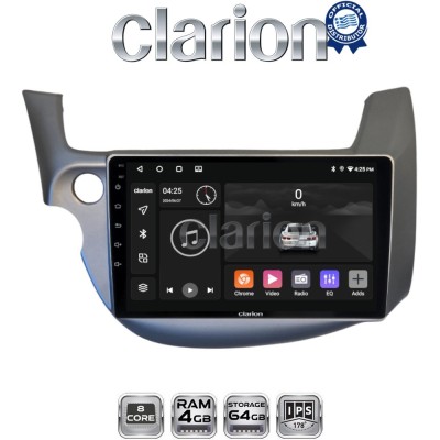 CLARION GL52549G Οθόνη OEM Multimedia Αυτοκινήτου για Honda Jazz 2008 2012 (CarPlay/AndroidAuto/BT/GPS/WIFI/GPRS)