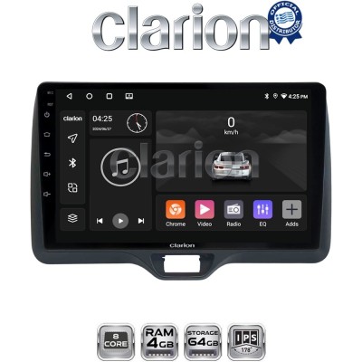 CLARION GL52554H Οθόνη OEM Multimedia Αυτοκινήτου για Toyota Yaris 2020 2023 (CarPlay/AndroidAuto/BT/GPS/WIFI/GPRS)