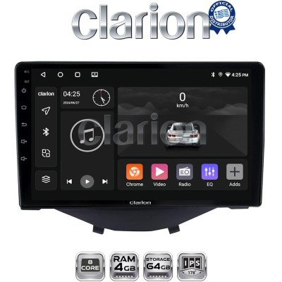 CLARION GL52564B Οθόνη OEM Multimedia Αυτοκινήτου για Toyota Aygo 2014 Citroen C1 2014 Peugeot 107 2014 (CarPlay/AndroidAuto/
