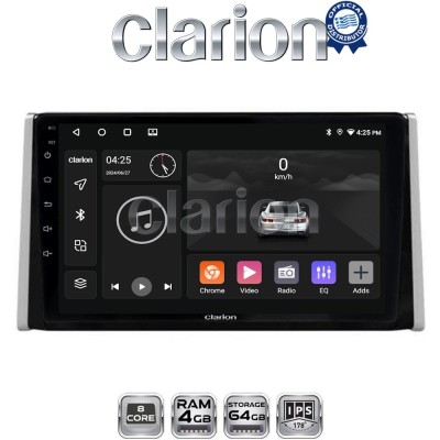 CLARION GL52572 Οθόνη OEM Multimedia Αυτοκινήτου για TOYOTA RAV 4 2019 (CarPlay/AndroidAuto/BT/GPS/WIFI/GPRS)