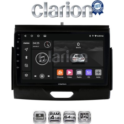 CLARION GL52576B Οθόνη OEM Multimedia Αυτοκινήτου για FORD RANGER 20152020 (CarPlay/AndroidAuto/BT/GPS/WIFI/GPRS)