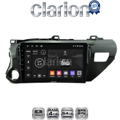 CLARION GL52588 Οθόνη OEM Multimedia Αυτοκινήτου για TOYOTA HILUX 2017 (CarPlay/AndroidAuto/BT/GPS/WIFI/GPRS)