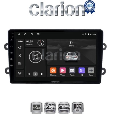 CLARION GL52708 Οθόνη OEM Multimedia Αυτοκινήτου για DACIA DUSTER – LOGAN - SUNDERO 2013 2018 (CarPlay/AndroidAuto/BT/GPS/WIFI/