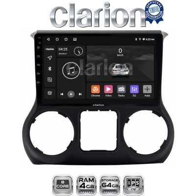 CLARION GL52745 Οθόνη OEM Multimedia Αυτοκινήτου για JEEP WRANGLER 20112018 (CarPlay/AndroidAuto/BT/GPS/WIFI/GPRS)