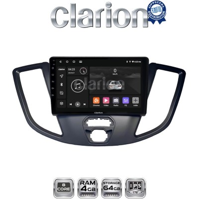 CLARION GL52758 Οθόνη OEM Multimedia Αυτοκινήτου για Ford Transit 2013 2018 (CarPlay/AndroidAuto/BT/GPS/WIFI/GPRS)