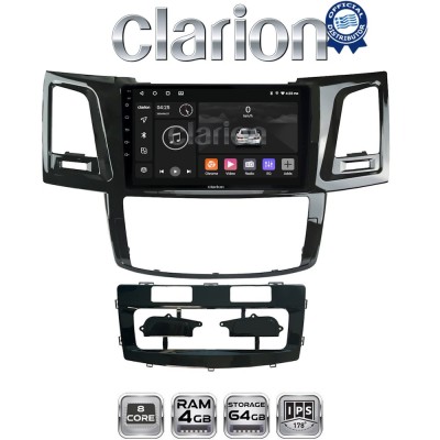 CLARION GL52820 Οθόνη OEM Multimedia Αυτοκινήτου για TOYOTA HILUX 20052016 (CarPlay/AndroidAuto/BT/GPS/WIFI/GPRS)