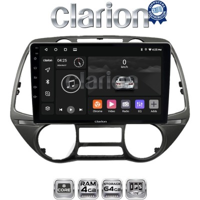 CLARION GL52837 Οθόνη OEM Multimedia Αυτοκινήτου για Hyundai i20 2008 2014 (CarPlay/AndroidAuto/BT/GPS/WIFI/GPRS)
