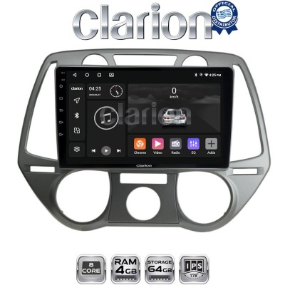 CLARION GL52838 Οθόνη OEM Multimedia Αυτοκινήτου για Hyundai i20 2008 2014 (CarPlay/AndroidAuto/BT/GPS/WIFI/GPRS)