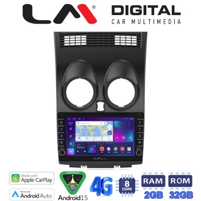 LM Digital - LM ZG8001 GPS Οθόνη OEM Multimedia Αυτοκινήτου για NISSAN QASHQAI 2007 2013 (CarPlay/AndroidAuto/BT/GPS/WIFI/GPRS)