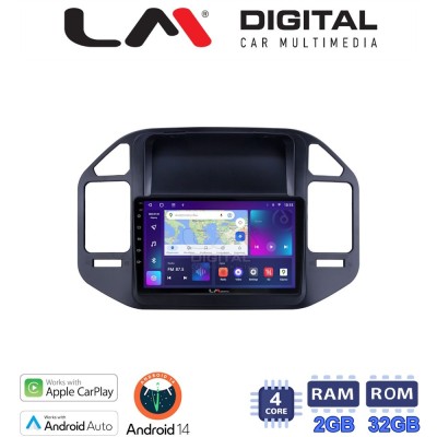 LM Digital - LM ZN4990 GPS Οθόνη OEM Multimedia Αυτοκινήτου για Mitsubishi Pajero 1999 2006 (CarPlay/AndroidAuto/BT/GPS/WIFI/GP