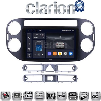 CLARION GL75590B Οθόνη OEM Multimedia Αυτοκινήτου για VW TIGUAN 20072017 (CarPlay/AndroidAuto/BT/GPS/WIFI/GPRS)