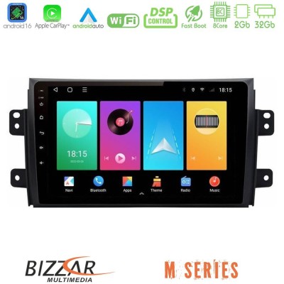 Bizzar M Series 8Core Android16 2+32GB Suzuki SX4 2006-2014 Fiat Sedici 2006-2014 Navigation Multimedia Tablet 9"