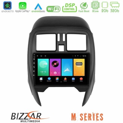 Bizzar M Series 8Core Android16 2+32GB Nissan Micra 2013-2016 Navigation Multimedia Tablet 9"