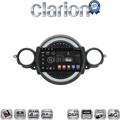 CLARION GL74834 Οθόνη OEM Multimedia Αυτοκινήτου για Mini Cooper '07'14 Clubman 2007 2014 (CarPlay/AndroidAuto/BT/GPS/WIFI/GPRS