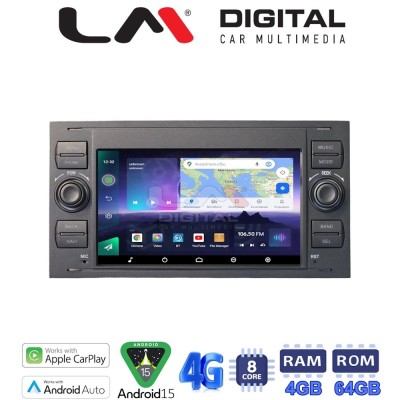 LM Digital - LM Q8140 GPS Οθόνη OEM Multimedia Αυτοκινήτου για Ford Fiesta 2006 2008 (CarPlay/AndroidAuto/BT/GPS/WIFI/GPRS)