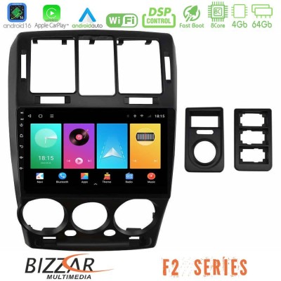 Bizzar F2 Series 8Core Android16 4+64GB Hyundai Getz 2002-2009 Navigation Multimedia Tablet 9"