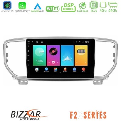 Bizzar F2 Series 8Core Android16 4+64GB Kia Sportage 2018-2021 Navigation Multimedia Tablet 9"