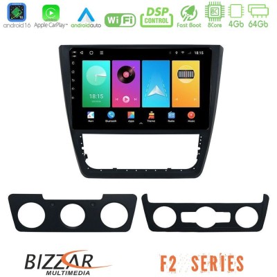 Bizzar F2 Series 8Core Android16 4+64GB Skoda Yeti 2009- Navigation Multimedia Tablet 10"