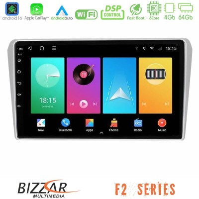Bizzar F2 Series 8Core Android16 4+64GB Toyota Avensis T25 02/2003–2008 Navigation Multimedia Tablet 9"
