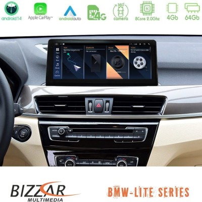 Bizzar Lite Series BMW X1 F48 2015-2017 NBT Android14 8Core (4+64GB) Navigation Multimedia 10.25"
