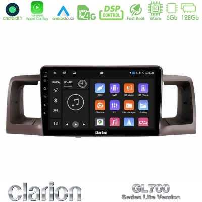 Clarion GL700 Lite Series 8Core Android11 6+128GB Toyota Corolla 2002-2006 Navigation Multimedia Tablet 9" Με Carplay & Android 