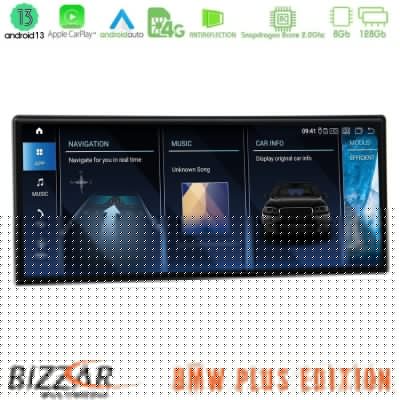 Bizzar Plus Edition BMW i3 2013-2017 Android13 (8+128GB) Navigation Multimedia 12.3" Slim HD Black Panel