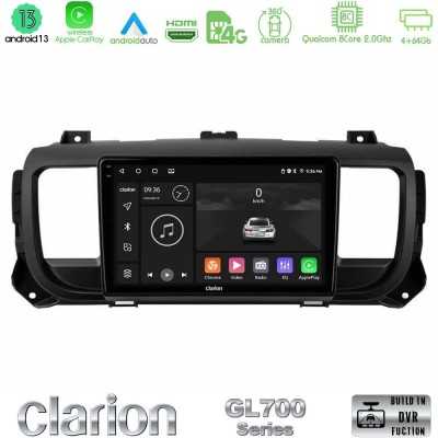 Clarion GL700 Series 8Core Android13 4+64GB Citroen/Peugeot/Opel/Toyota Navigation Multimedia Tablet 9" Με Carplay & Android Aut
