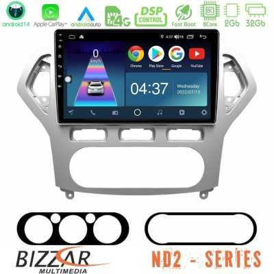 Bizzar ND2 Series 8Core Android14 2+32GB Ford Mondeo 2007-2010 AUTO A/C Navigation Multimedia Tablet 9" Με Carplay & Android Aut
