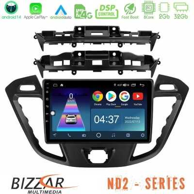 Bizzar ND2 Series 8Core Android14 2+32GB Ford Transit Custom/Tourneo Custom Navigation Multimedia Tablet 9" Με Carplay & Android